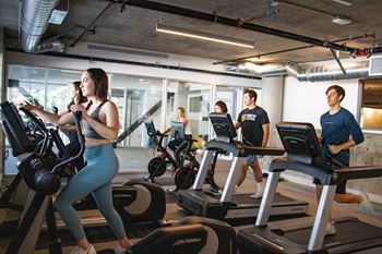Fully-equipped gym with cardio and free weights